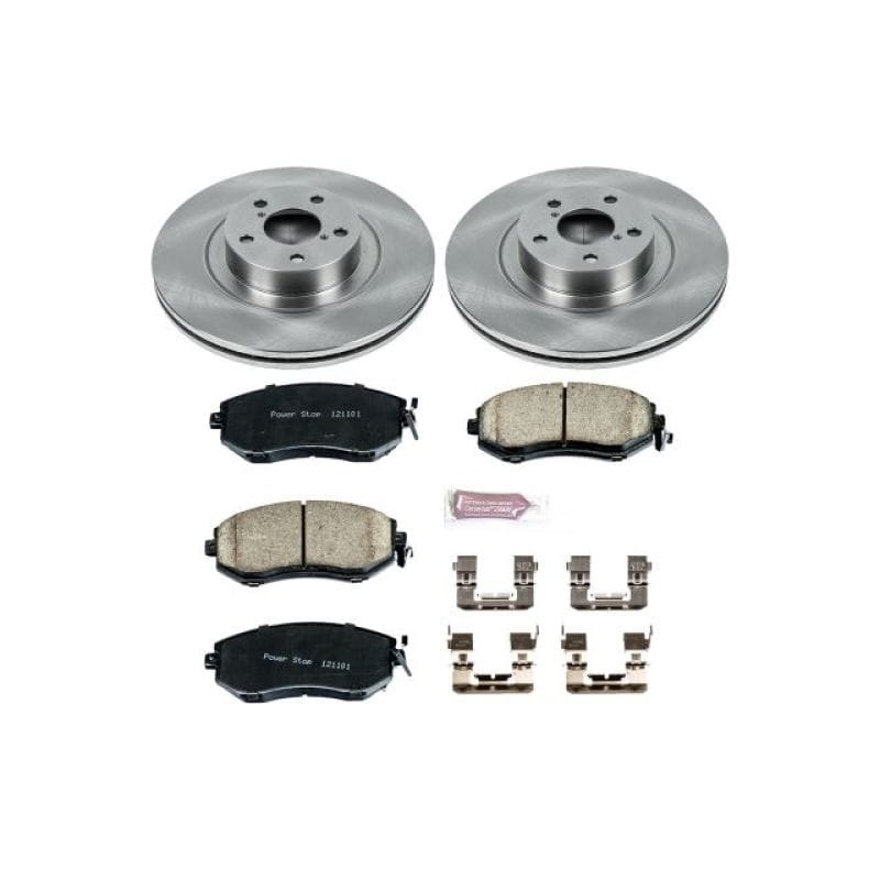 PowerStop — OE Stock Replacement Low-Dust Ceramic Brake Pad and Rotor Kit