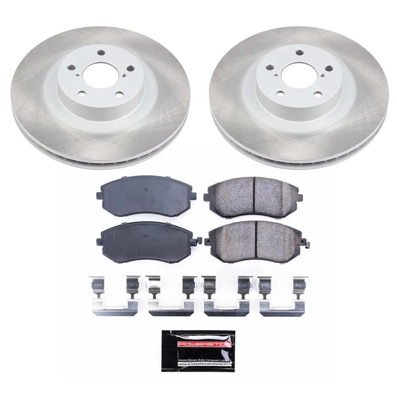 PowerStop — Semi-Coated Rotor and Low-Dust Ceramic Brake Pad Kit