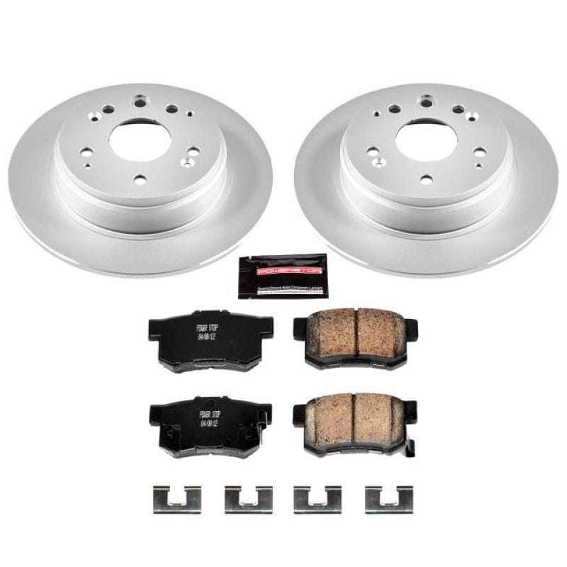 PowerStop — Genuine Geomet Coated Rotor and Low-Dust Ceramic Brake Pad Kit