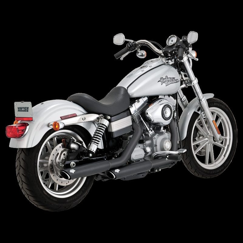Vance and Hines — Vance & Hines HD Dyna 91-17 3In Slip-Ons Black PCX Slip-On Exhaust