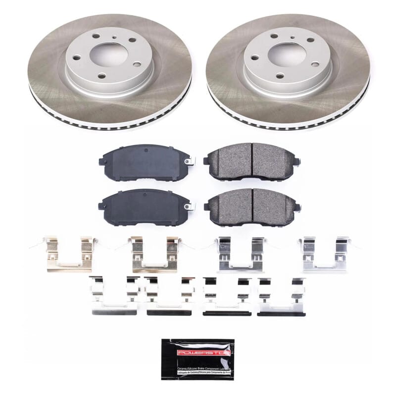 PowerStop — Semi-Coated Rotor and Low-Dust Ceramic Brake Pad Kit