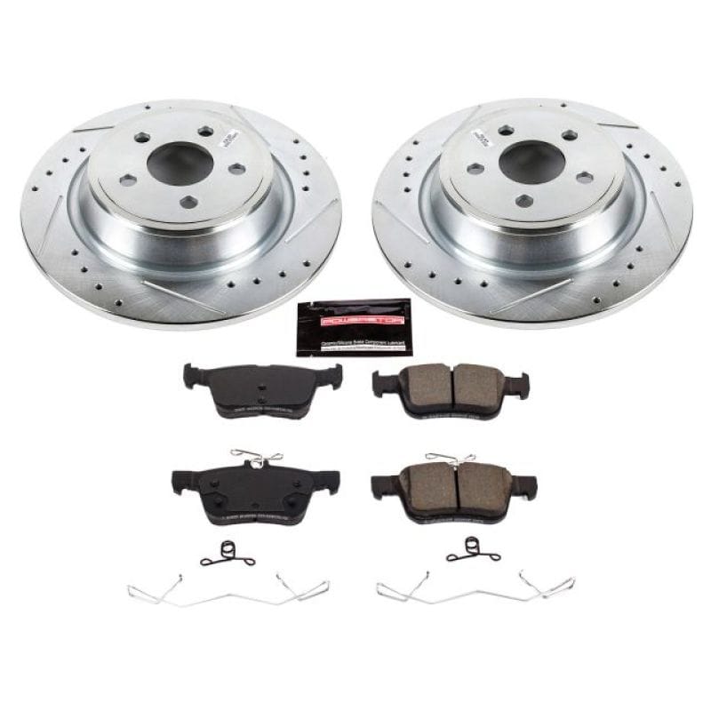 PowerStop — Z23 Daily Driver Carbon-Fiber Ceramic Brake Pad and Drilled & Slotted Rotor Kit