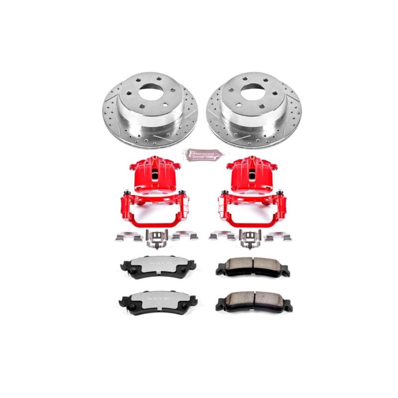 PowerStop — Z36 Truck and SUV Ceramic Brake Pad, Drilled & Slotted Rotor, and Caliper Kit