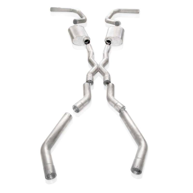 Stainless Works — Stainless Works Catback Dual Turbo Mufflers X-Pipe Performance Connect