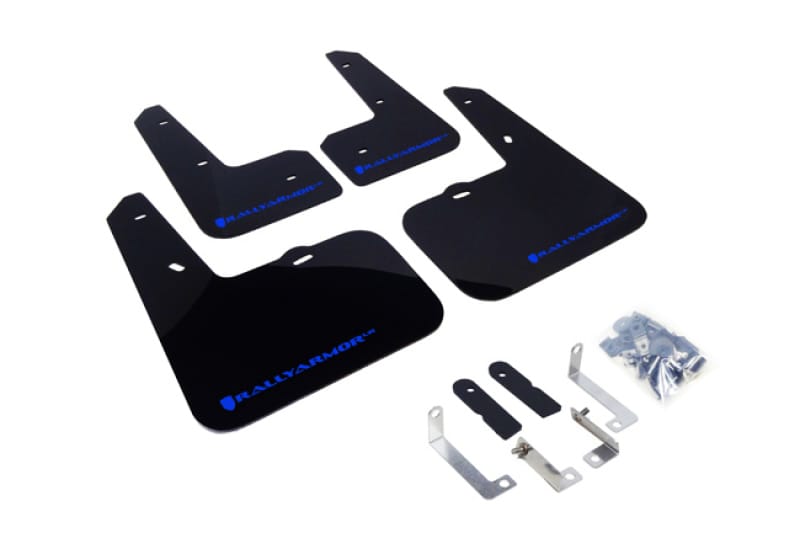 Rally Armor — Black Mud Flap/Blue Logo