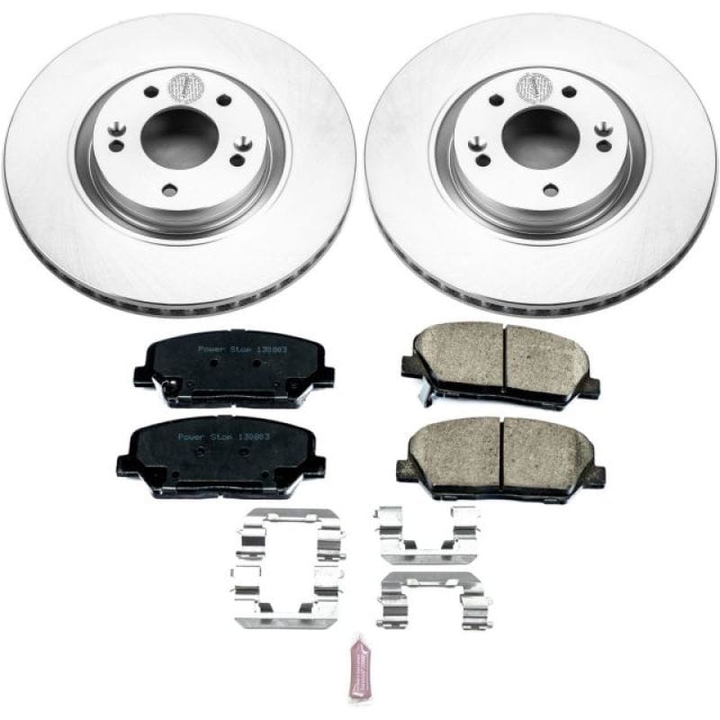 PowerStop — Genuine Geomet Coated Rotor and Low-Dust Ceramic Brake Pad Kit