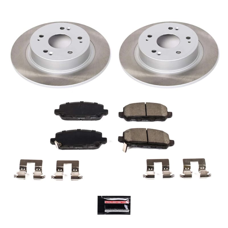PowerStop — Semi-Coated Rotor and Low-Dust Ceramic Brake Pad Kit