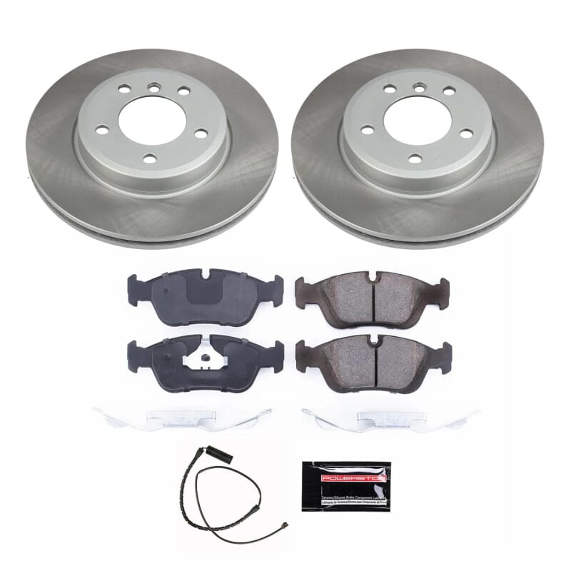 PowerStop — Semi-Coated Rotor and Low-Dust Ceramic Brake Pad Kit