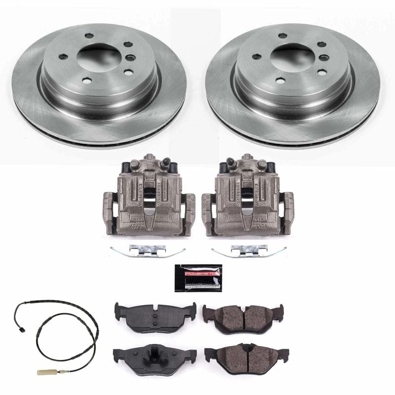 PowerStop — OE Stock Replacement Low-Dust Ceramic Brake Pad, Rotor and Caliper Kit