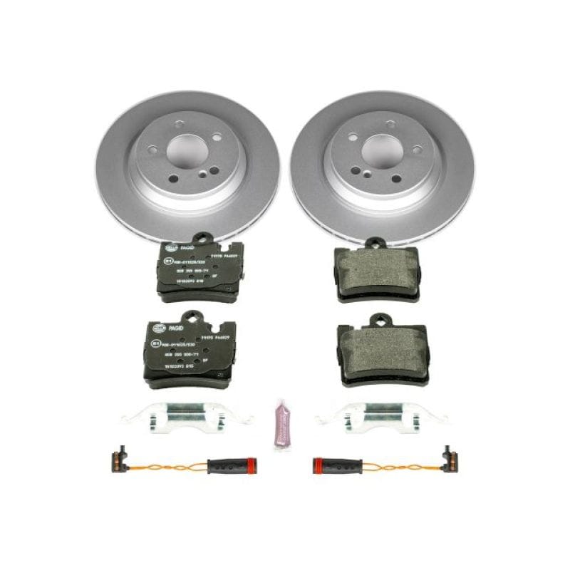 PowerStop — Genuine Geomet Coated Rotors, ECE-R90 Brake Pads + Hardware Kit