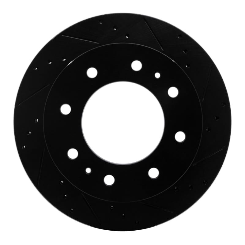 R1 Concepts — R1 Concepts Brake Rotor Drilled and Slotted Black