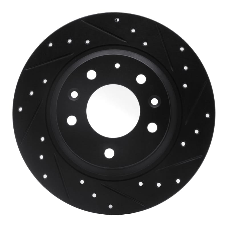 R1 Concepts — R1 Concepts Brake Rotor Drilled and Slotted Black