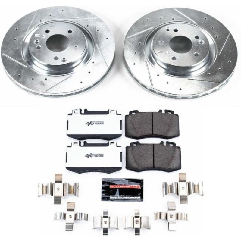 PowerStop — Z26 Street Performance Ceramic Brake Pad and Drilled & Slotted Rotor Kit