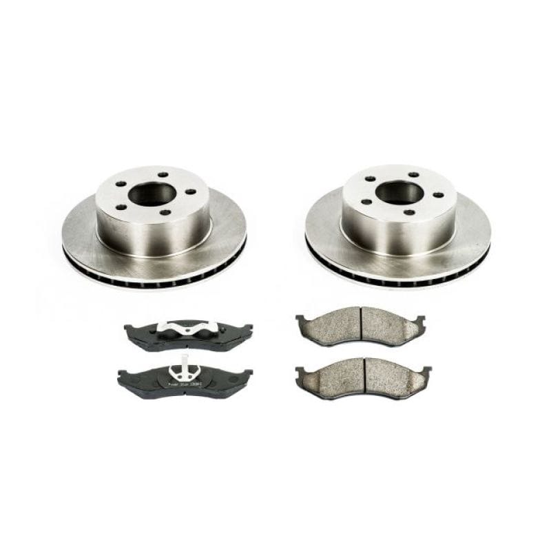 PowerStop — OE Stock Replacement Low-Dust Ceramic Brake Pad and Rotor Kit