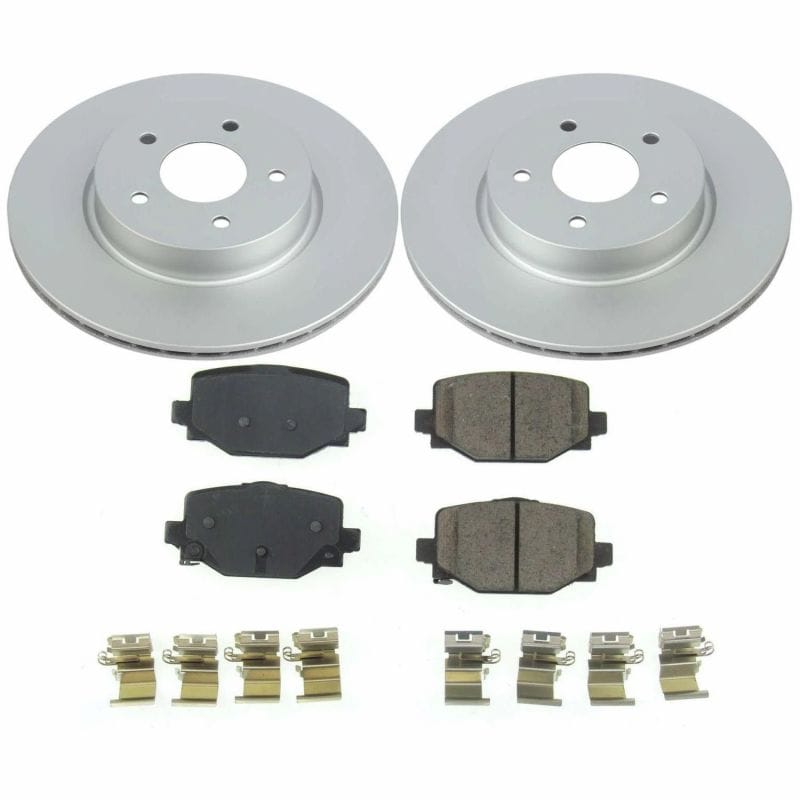 PowerStop — Genuine Geomet Coated Rotor and Low-Dust Ceramic Brake Pad Kit