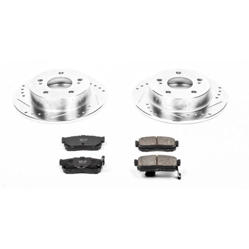 PowerStop — Z23 Daily Driver Carbon-Fiber Ceramic Brake Pad and Drilled & Slotted Rotor Kit