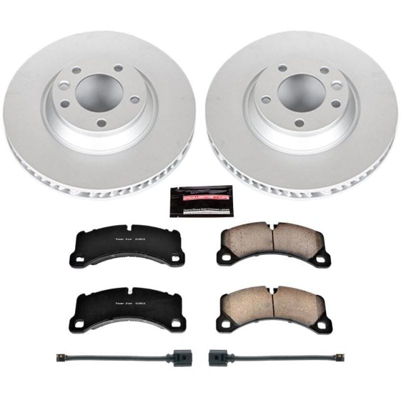 PowerStop — Genuine Geomet Coated Rotor and Carbon-Fiber Ceramic Brake Pad Kit