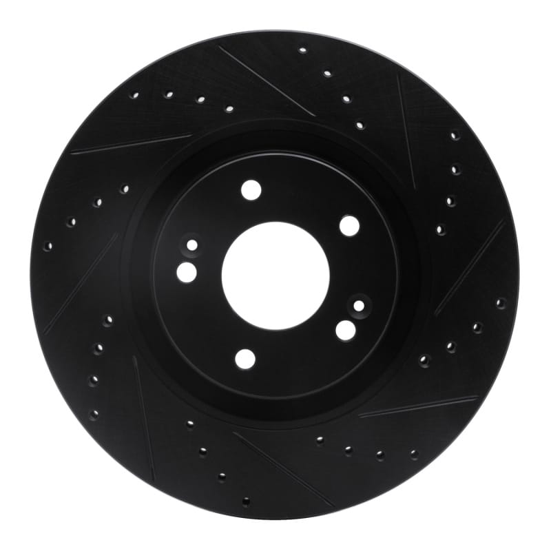 R1 Concepts — R1 Concepts Brake Rotor Drilled and Slotted Black