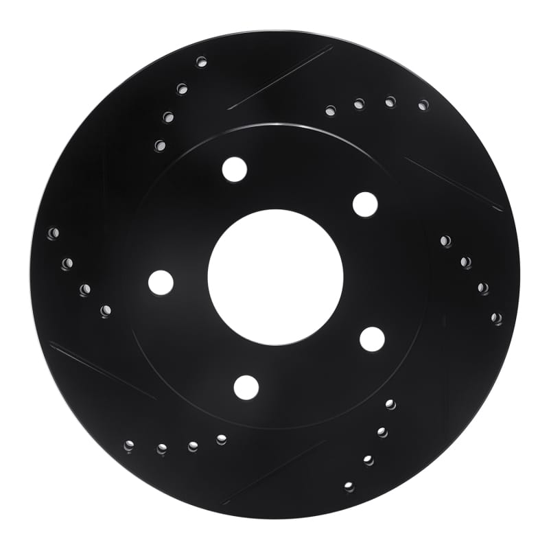 R1 Concepts — R1 Concepts Brake Rotor Drilled and Slotted Black