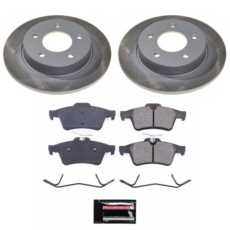 PowerStop — Semi-Coated Rotor and Low-Dust Ceramic Brake Pad Kit