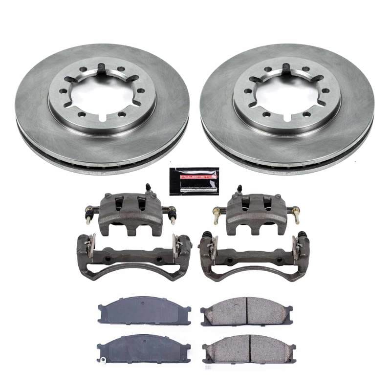 PowerStop — OE Stock Replacement Low-Dust Ceramic Brake Pad, Rotor and Caliper Kit