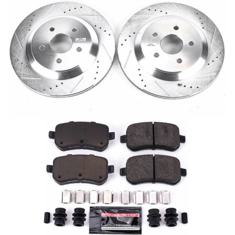 PowerStop — Z23 Daily Driver Carbon-Fiber Ceramic Brake Pad and Drilled & Slotted Rotor Kit