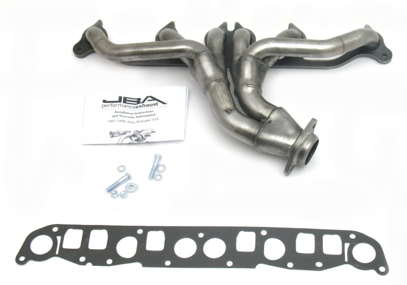 JBA — JBA 91-99 Jeep 4.0L 1-1/2in Primary Raw 409SS Cat4Ward Header
Exhaust Header
