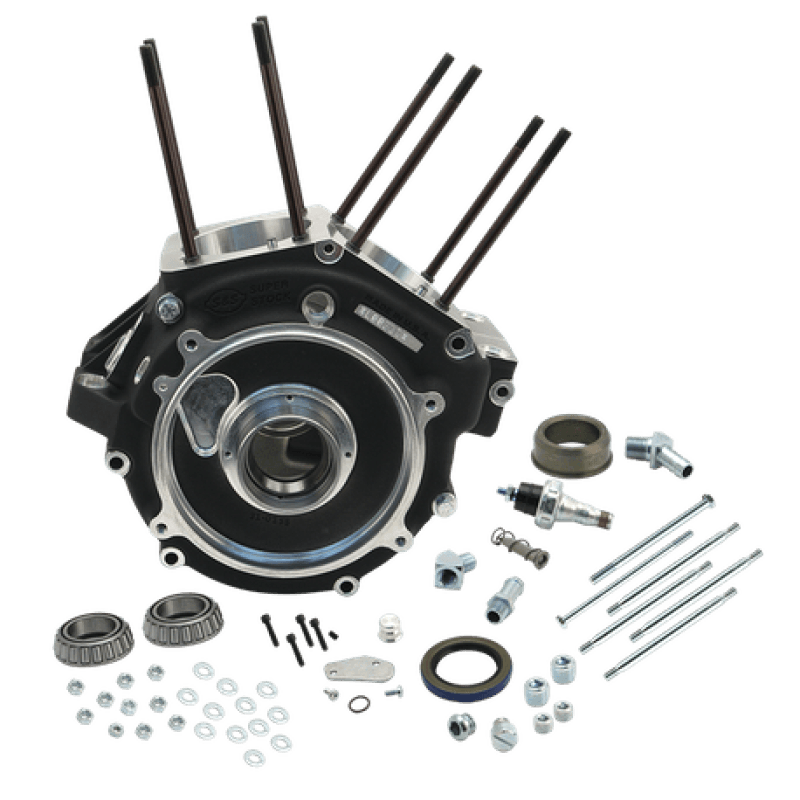S&S Cycle — S&S Cycle 84-91 BT w/ Stock Bore Super Stock Alternator Style Crankcase - Wrinkle Black