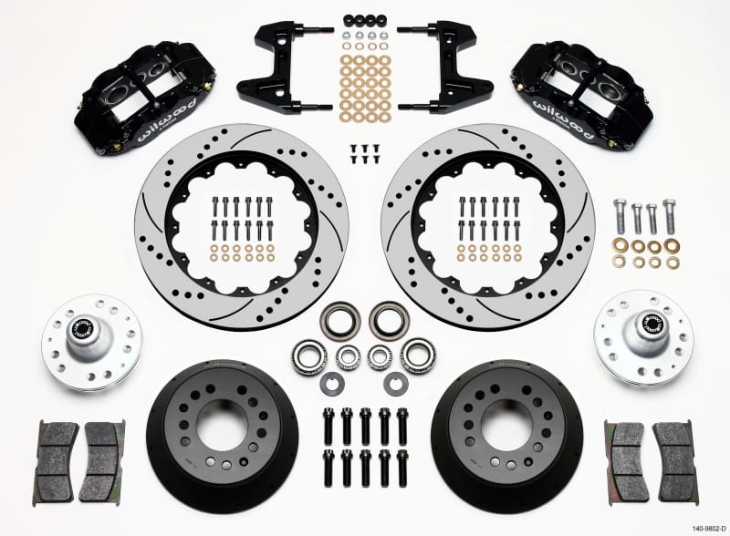Wilwood — KIT,FRONT,PINTO/MUSTANG II,74-78,BIG BRAKE,RADIAL MT,14.00 ROTOR,DRILLED