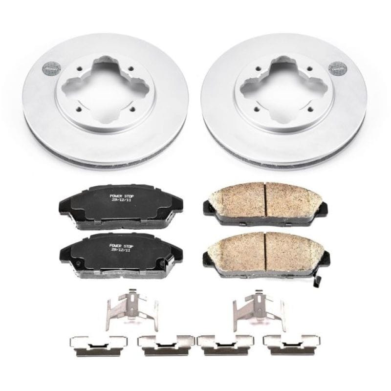 PowerStop — Genuine Geomet Coated Rotor and Low-Dust Ceramic Brake Pad Kit