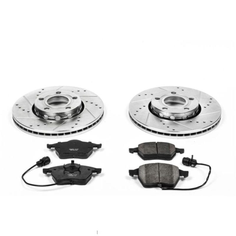 PowerStop — Z23 Daily Driver Carbon-Fiber Ceramic Brake Pad and Drilled & Slotted Rotor Kit