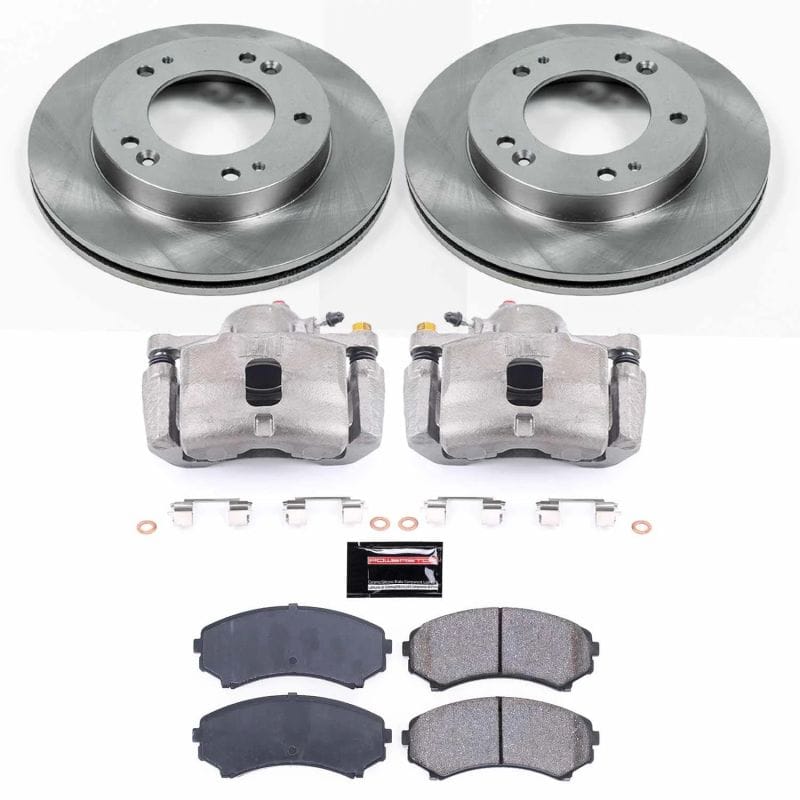 PowerStop — OE Stock Replacement Low-Dust Ceramic Brake Pad, Rotor and Caliper Kit