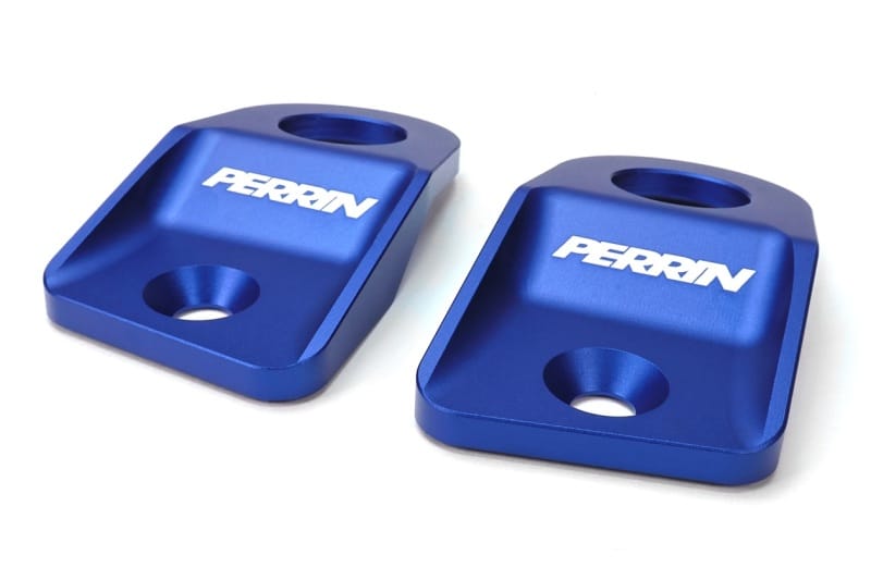 Perrin Performance — PERRIN 15-21 Subaru WRX/STI / 13-17 Crosstrek / 12-16 Impreza Upper Radiator Bracket Set - Blue