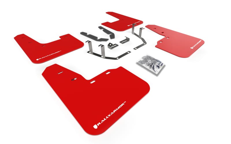 Rally Armor — Red Mud Flap/White Logo