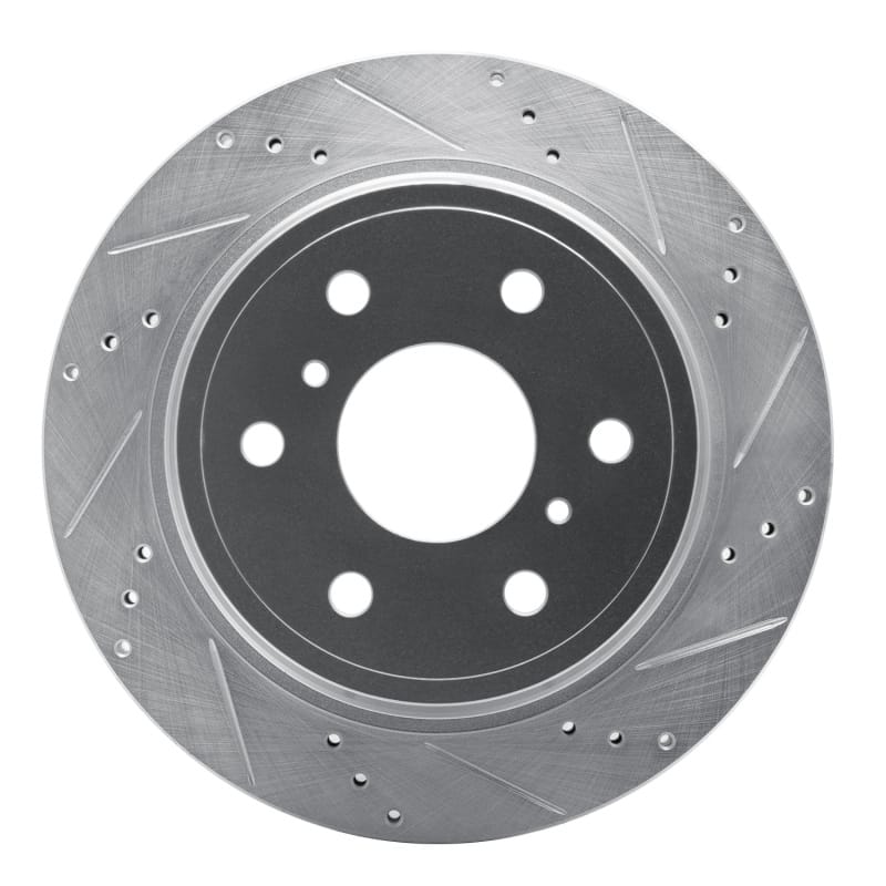 DFC — DFC Brake Rotor - Drilled and Slotted - Silver