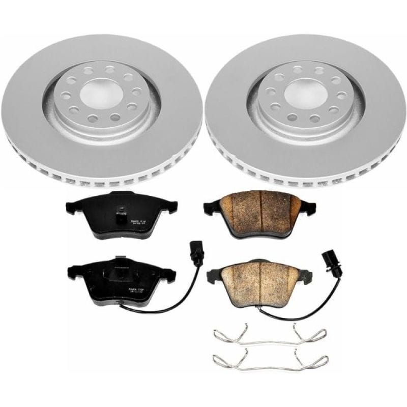 PowerStop — Genuine Geomet Coated Rotor and Carbon-Fiber Ceramic Brake Pad Kit