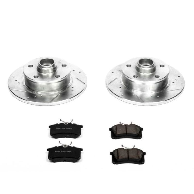 PowerStop — Z23 Daily Driver Carbon-Fiber Ceramic Brake Pad and Drilled & Slotted Rotor Kit
