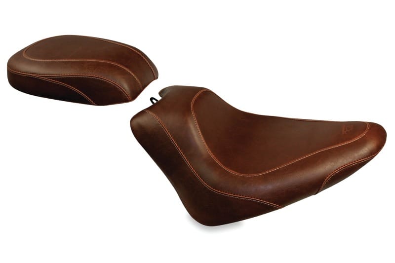 Mustang Motorcycle — Mustang 11-13 Harley Blackline, 12-17 Slim/Slim S Tripper Solo Seat - Distressed Brown