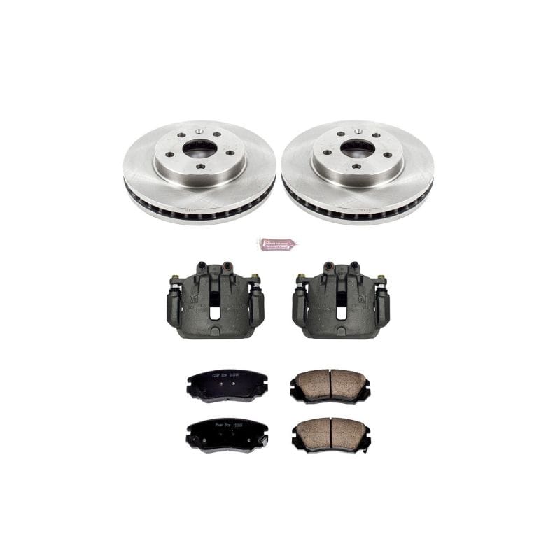 PowerStop — OE Stock Replacement Low-Dust Ceramic Brake Pad, Rotor and Caliper Kit