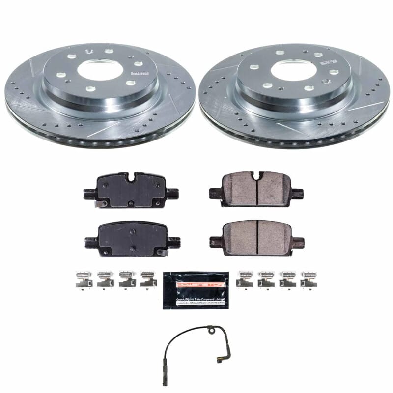 PowerStop — Z23 Daily Driver Carbon-Fiber Ceramic Brake Pad and Drilled & Slotted Rotor Kit