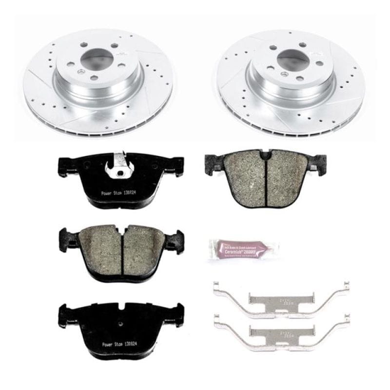 PowerStop — Z23 Daily Driver Carbon-Fiber Ceramic Brake Pad and Drilled & Slotted Rotor Kit