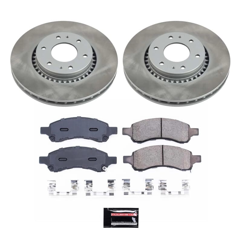 PowerStop — Semi-Coated Rotor and Low-Dust Ceramic Brake Pad Kit