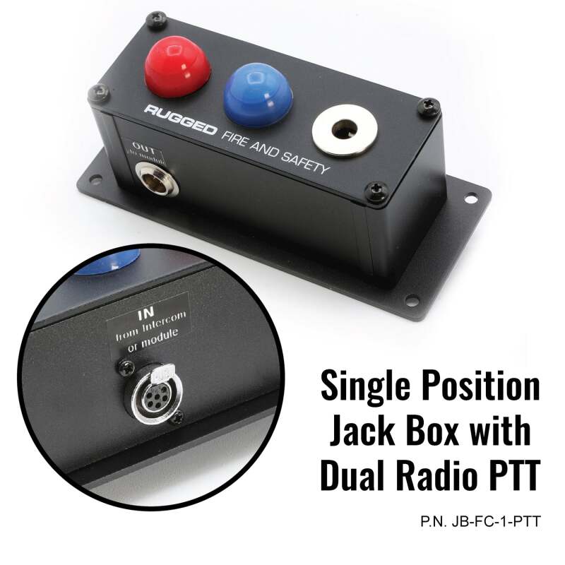 Rugged Radios — Rugged Radios Jack Box Headset Stations for RRP800 Fire & Safety Intercoms Single Position Jack Box