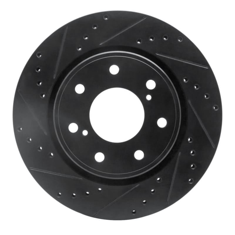 R1 Concepts — R1 Concepts Brake Rotor Drilled and Slotted Black