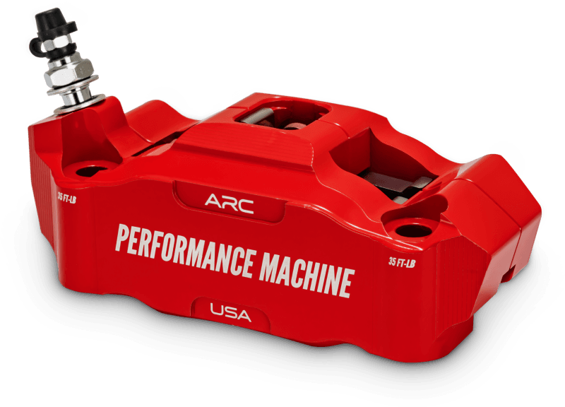 Performance Machine — Performance Machine 125 x 4 Race Series Radial Mount Caliper with ARC - Left - Red