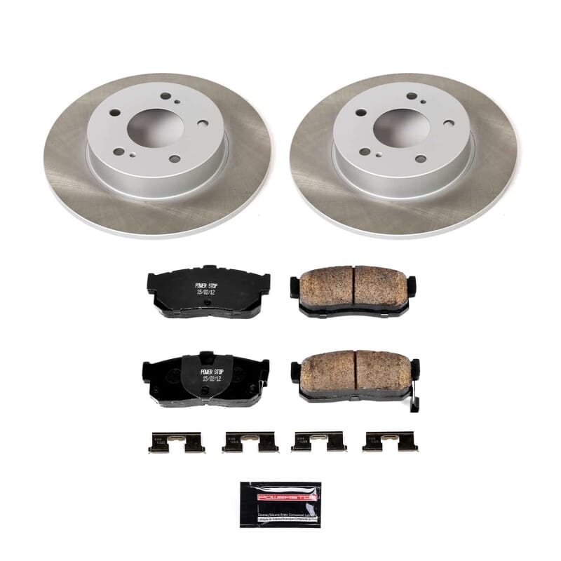 PowerStop — Semi-Coated Rotor and Low-Dust Ceramic Brake Pad Kit