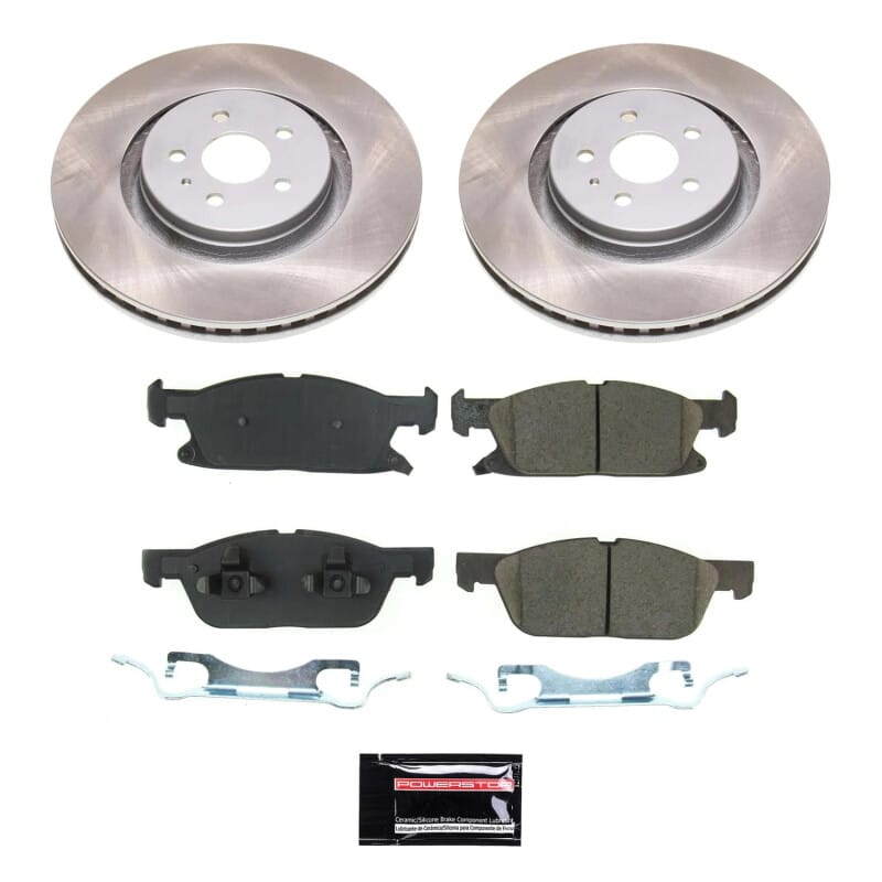 PowerStop — Semi-Coated Rotor and Low-Dust Ceramic Brake Pad Kit