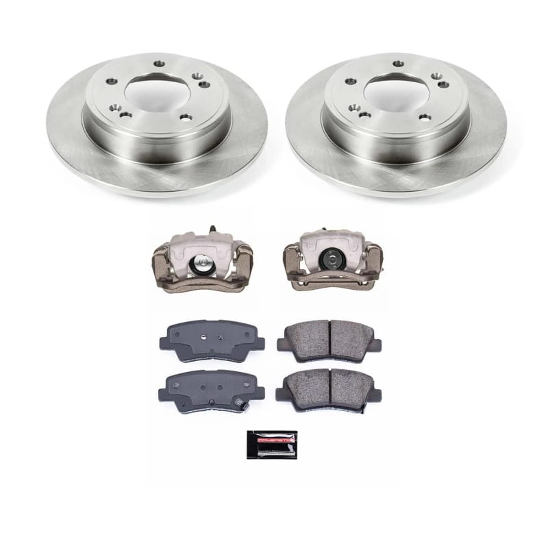 PowerStop — OE Stock Replacement Low-Dust Ceramic Brake Pad, Rotor and Caliper Kit