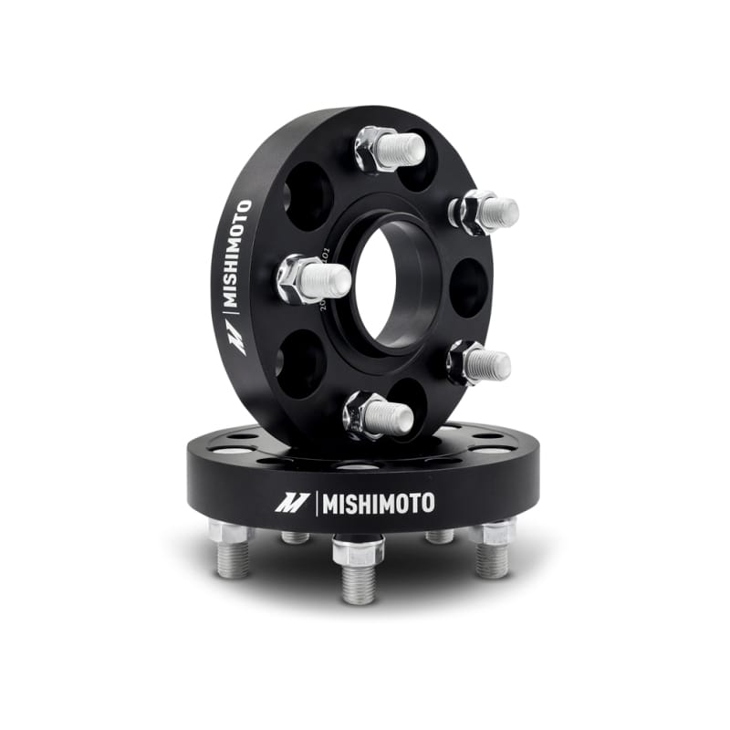 Mishimoto — Wheel Spacers, Black, 5x120, 64.1mm Center Bore, M14 X 1.5, 10mm