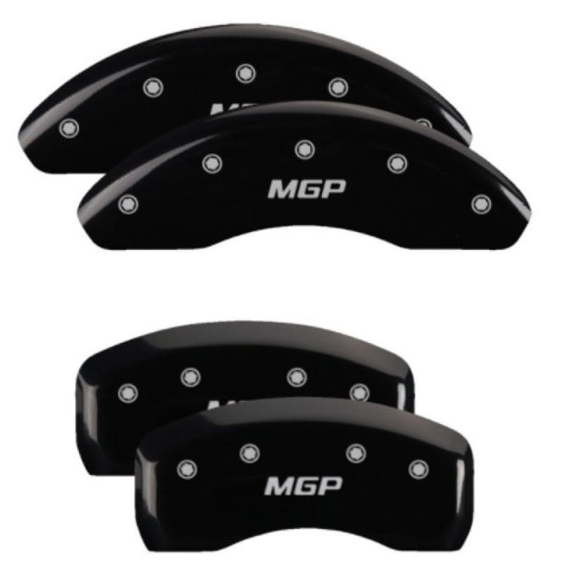 MGP — Set of 4 caliper covers, Engraved Front and Rear: MGP, Black powder coat finish,